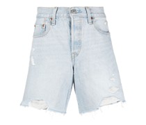 Jeansshorts in Distressed-Optik