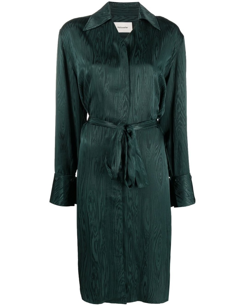 Holzweiler Damen Metallic-Hemdkleid