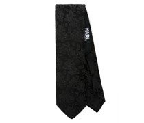 Schmale Krawatte aus Paisley-Jacquard