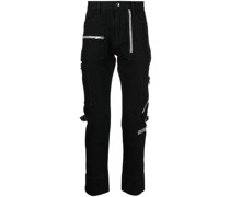 Jeans mit Reißverschlusstaschen