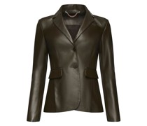 Einreihiger Lederblazer