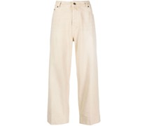 Cropped-Jeans mit Logo