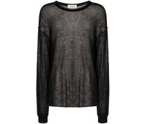 Semi-transparenter Pullover aus Leinen