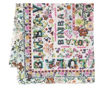 floral-print modal scarf