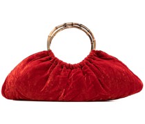 Schultertasche aus Samt