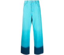 Gerade Jeans mit Ombre-Effekt