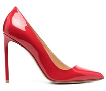 pointed 110mm patent-leather pumps