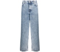 Halbhohe Wide-Leg-Jeans