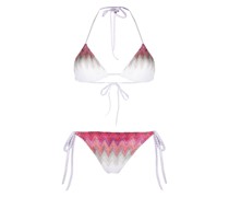 Triangel-Bikini mit Zickzackmuster