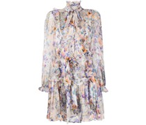 Minikleid mit Blumen-Print