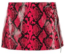 Rock mit Schlangenleder-Print
