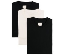 logo-patch cotton T-shirts (pack of three)