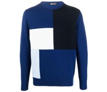 Kaschmirpullover in Colour-Block-Optik