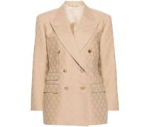 GG-jacquard double-breasted blazer