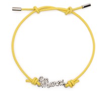 logo-plaque rope bracelet