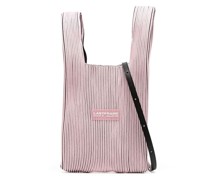 Gerippte Tasche mit Logo-Patch
