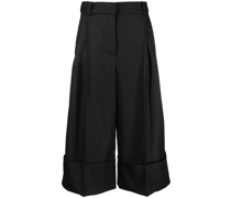 High-Waist-Shorts mit Falten