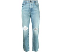 Gerade Jeans im Distressed-Look