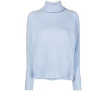 Rollkragenpullover mit gerippten Details