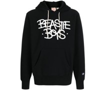 Hoodie mit Kalligraphie-Print