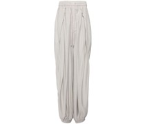 pleated loose-cut trousers