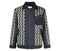 Hemdjacke mit grafischem Print