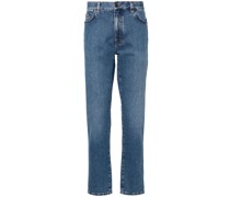 mid-rise slim-cut jeans