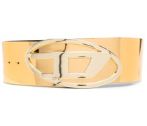 logo-plaque metallic belt