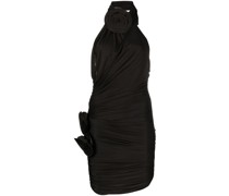 Gerafftes Neckholder-Minikleid