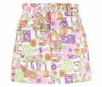 Minirock mit Blumen-Print