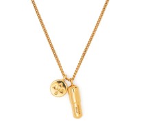 logo-engraved pendant necklace