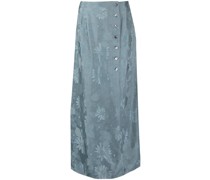 floral jacquard maxi skirt