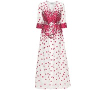 Petunia Maxikleid aus Blumen-Jacquard