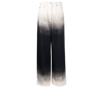 Weite Jeans mit Ombré-Effekt