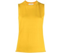 rolled cashmere tank top