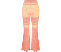 Gestrickte Schlaghose mit Streifen
