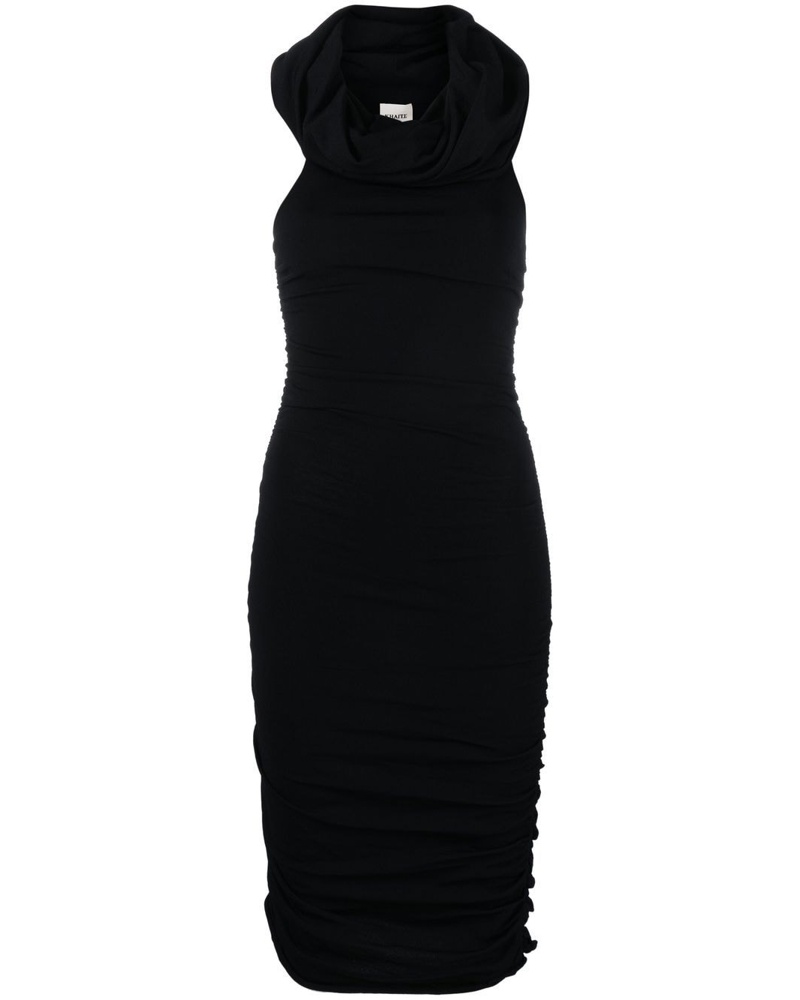 KHAITE Damen Gerafftes America Midikleid