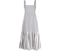 Gestreiftes Kleid mit Schleifenverschluss