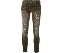 Jeans mit Leoparden-Print