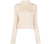 Grob gestrickter Cropped-Pullover