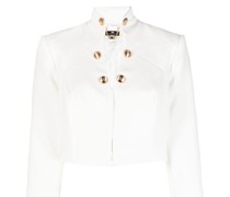 Cropped-Jacke mit Stehkragen