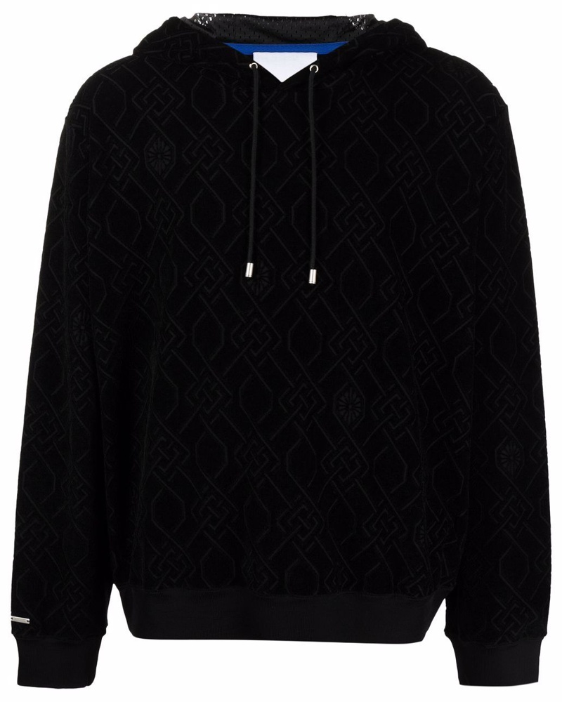 KOCHÉ Damen Hoodie mit Jacquard-Logo