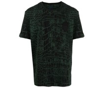 T-Shirt mit Schlangen-Print