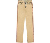 Gerade Jeans mit Bleach-Effekt