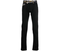 Schmale Hose mit Barock-Print