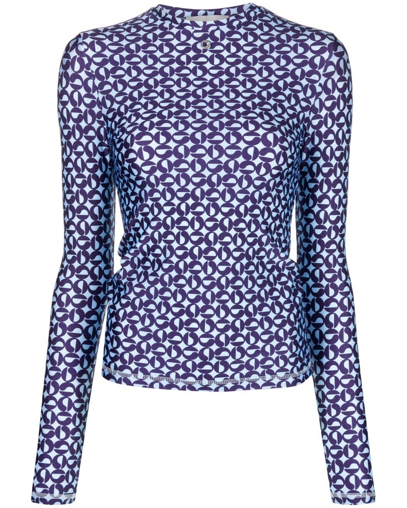 COPERNI Damen Langarmshirt mit geometrischem Print