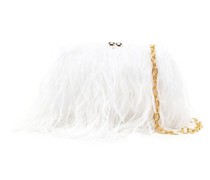 Charlotte Clutch mit Federdetail