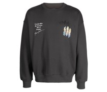 Musium Div. Sweatshirt mit Malerei-Print