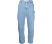 Halbhohe Tapered-Jeans