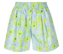 Shorts mit Aquarellblumen-Print